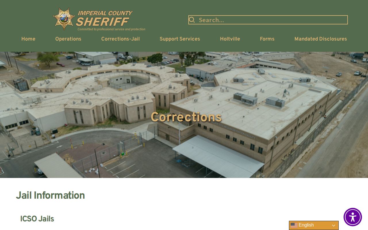 Imperial County Herbert Hughes Correctional Center release records and jail page